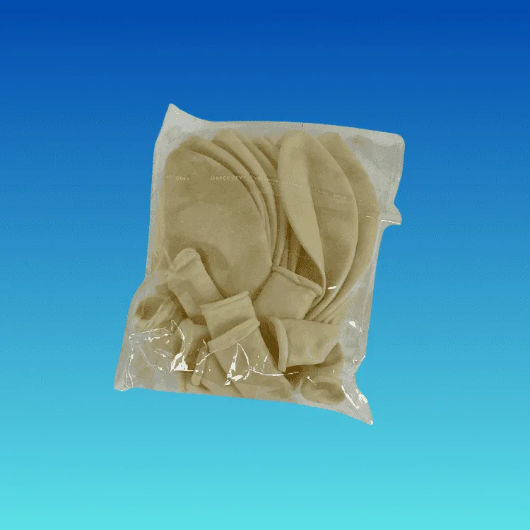 A clear pack of pale rubber spare balloons for the balloon ball.