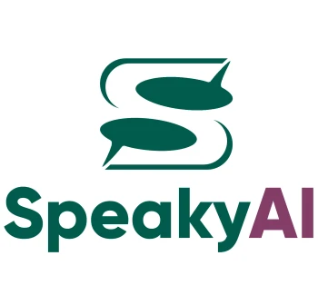 The SpeakyAI logo: a square green app icon for SpeakyAI, the conversational AI screen reader made by Mediavoice.