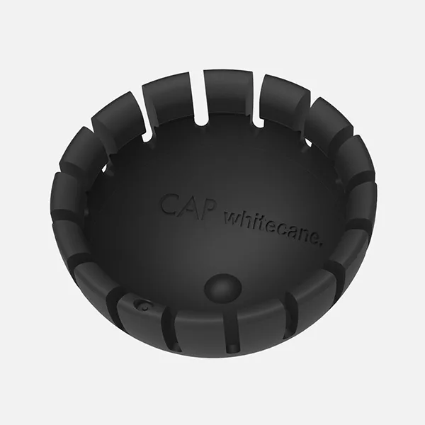 The CAP transport cap: a small black moulded cap that pushes over the GEO rolling tip.